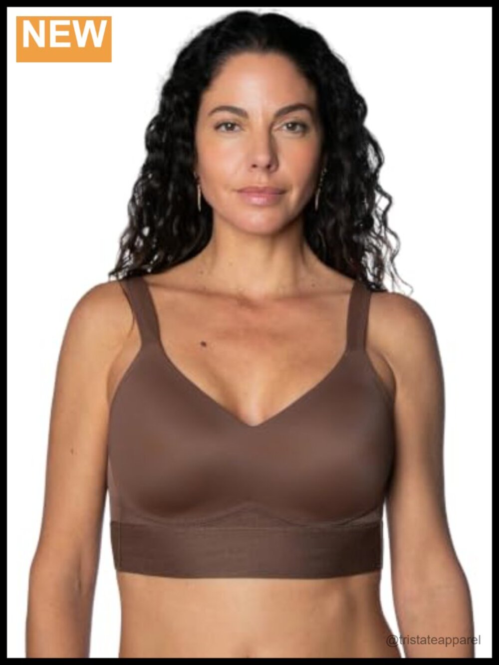 Rhonda Shear Molded Cup Bra Wire-Free Mesh Back Adjustable